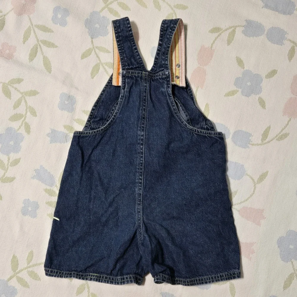 Y2K Dora The Explorer Nick Jr Embroidered Denim Overalls Shorts 24M‎